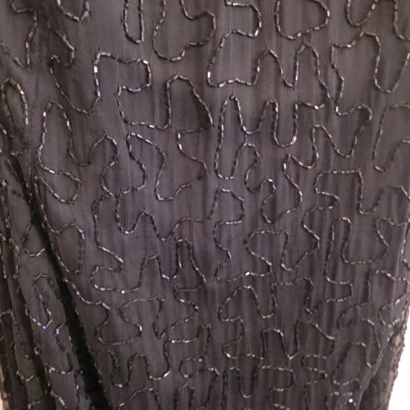Formal Black Beaded Gown - Picture 4 of 7